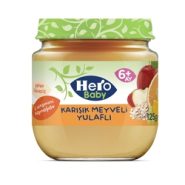 پوره مخلوط میوه موز،انگور،سیب،پرتقال،جودوسر هروبیبی Hero baby