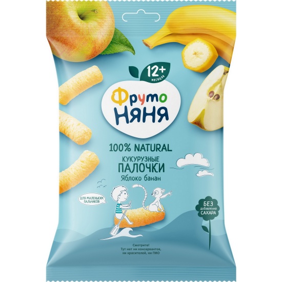 پفک سیب و موز Frutonyanya فروتونیانیا 30 گرم بالای 12 ماه