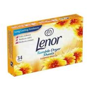 دستمال خوشبو کننده لباس لنور Lenor Summer Breeze رایحه نسیم تابستانی بسته 34 عددی