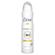 اسپری دئودرانت هلندی زنانه داو Dove Invisible Dry Anti White ضد سفیدی 150 میل