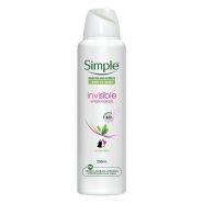 مشخصات، خرید و قیمت اسپری ضد تعریق سیمپل مناسب پوست حساس، محافظت 48 ساعته مدل Invisible Antiperspirant حجم 250 میل