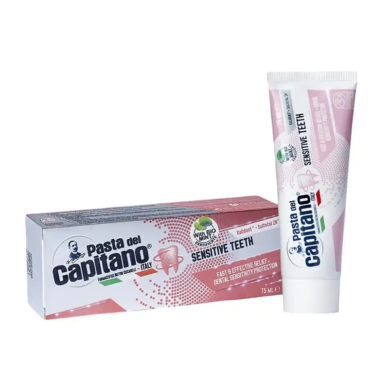 خمیر دندان ضد حساسیت مدل Sensitive Teeth کاپیتانو حجم 75 میل