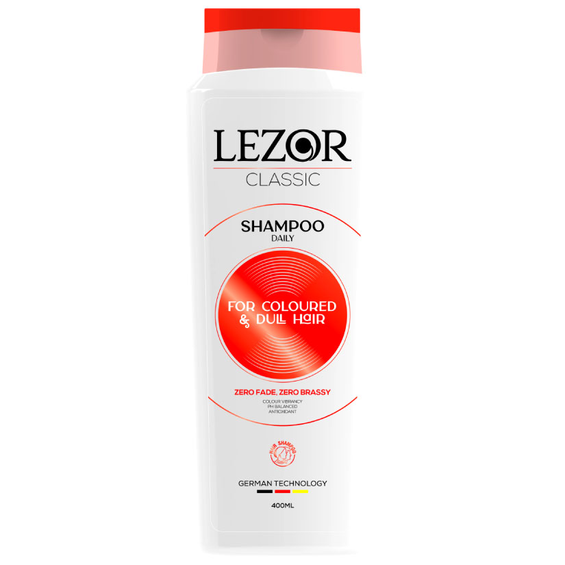 شامپو موهای رنگ شده لزور Lezor حجم 400 میل